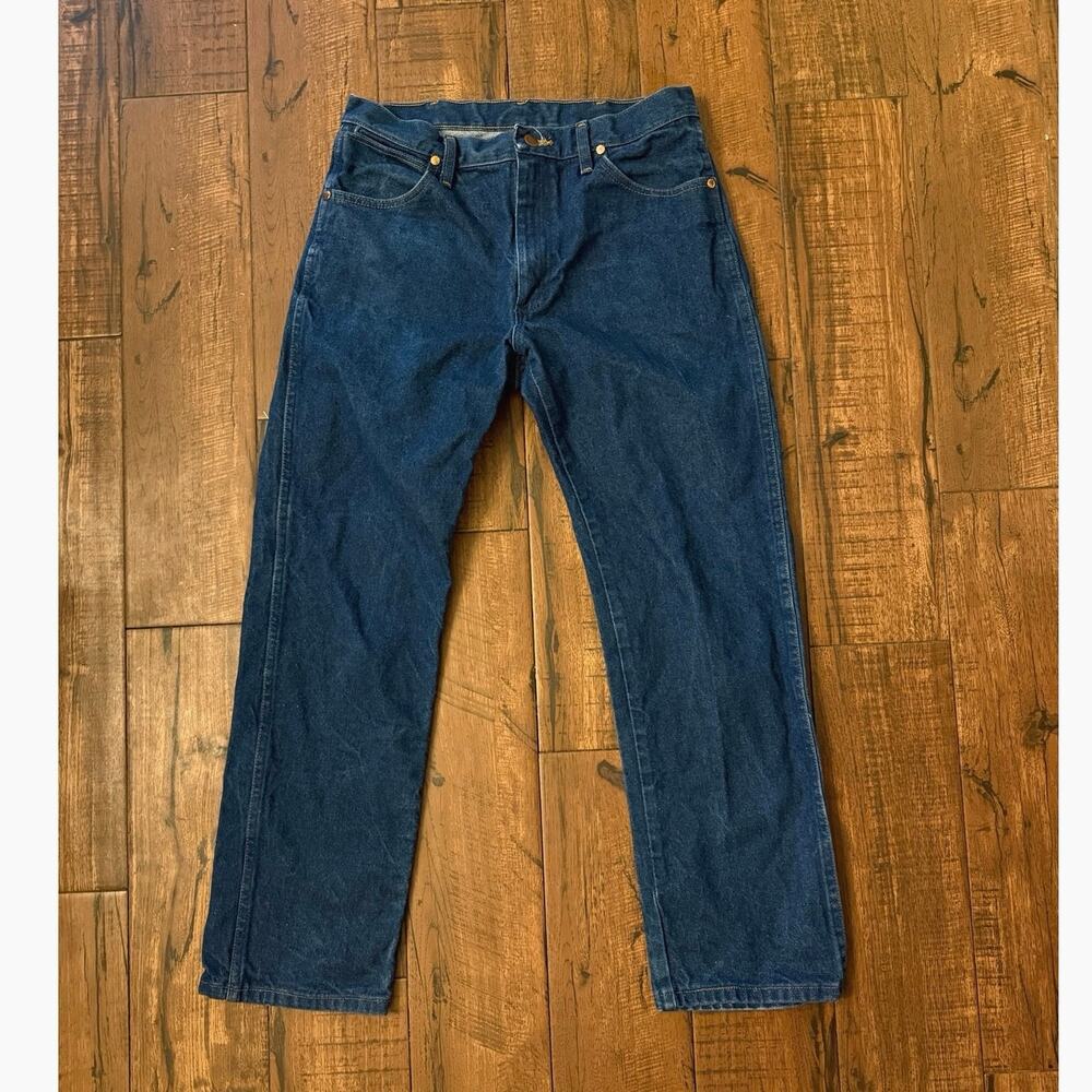 Vintage Y2K Wrangler 13MWZ Cowboy Cut Jeans 32x30 Dark Wash Western Straight